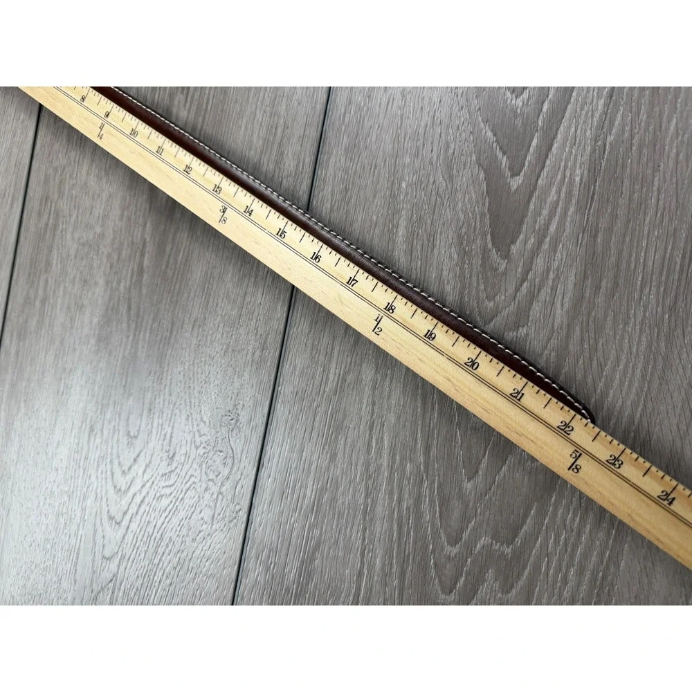 Jos. A. Bank Mens Leather Belt Contrast Stitching Brown 52